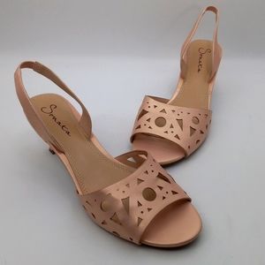 DUSTY ROSE METALIC HEELS